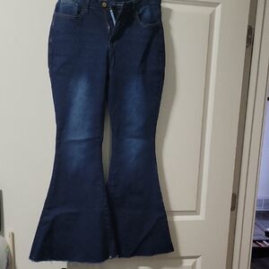 Women's Flared Blue Jeans